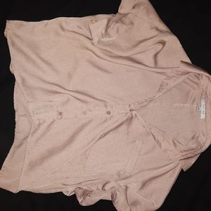 Blush button up blouse